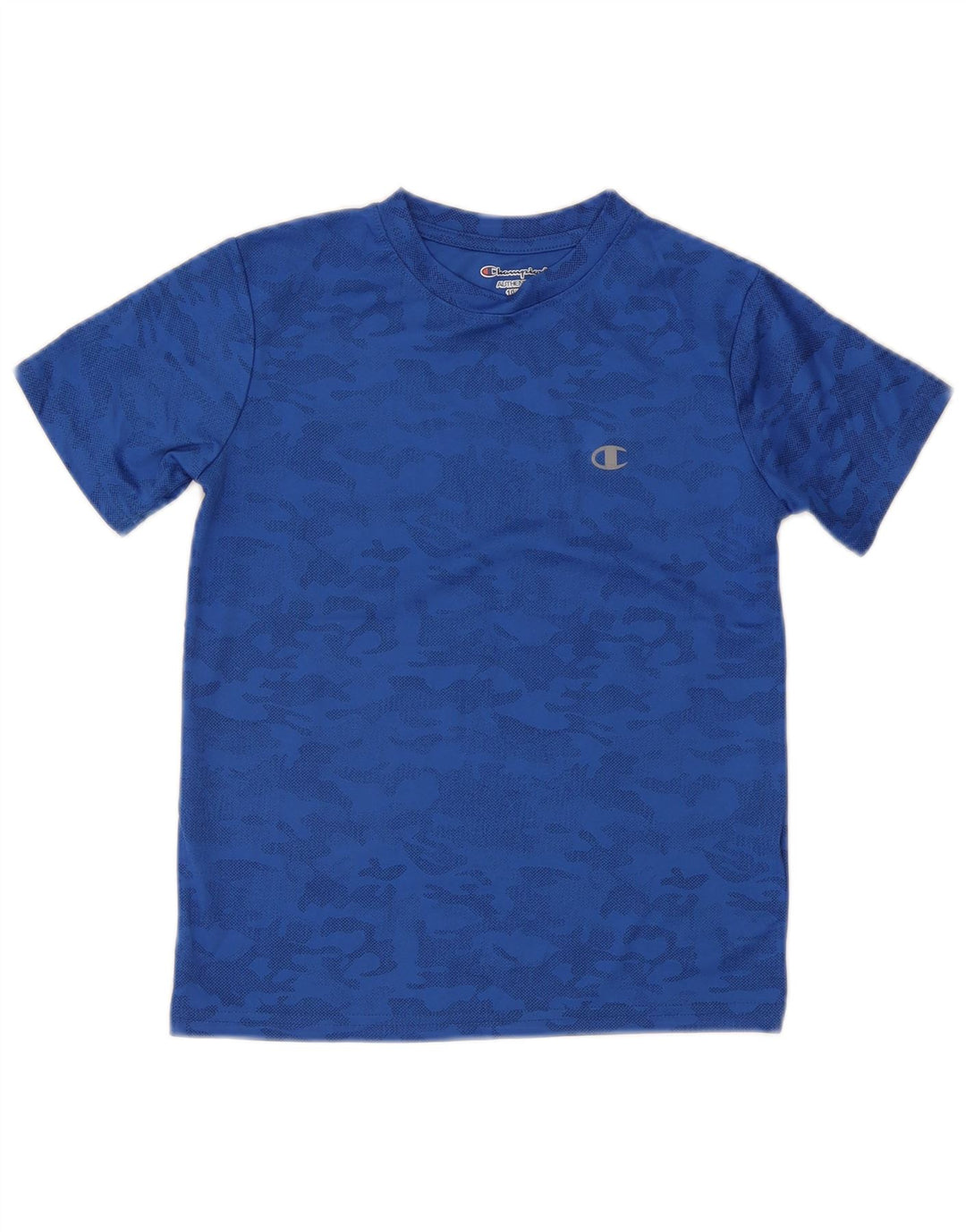 Champion T-Shirt Garçon 10-11 Ans Bleu Camouflage