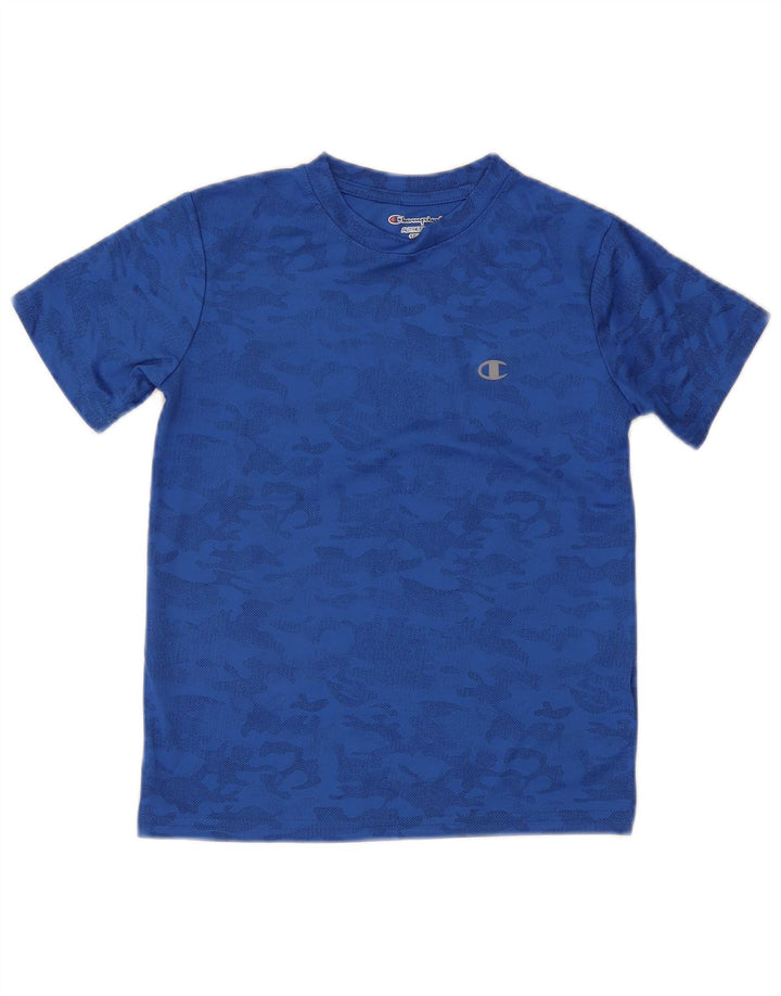 Champion T-Shirt Garçon 10-11 Ans Bleu Camouflage