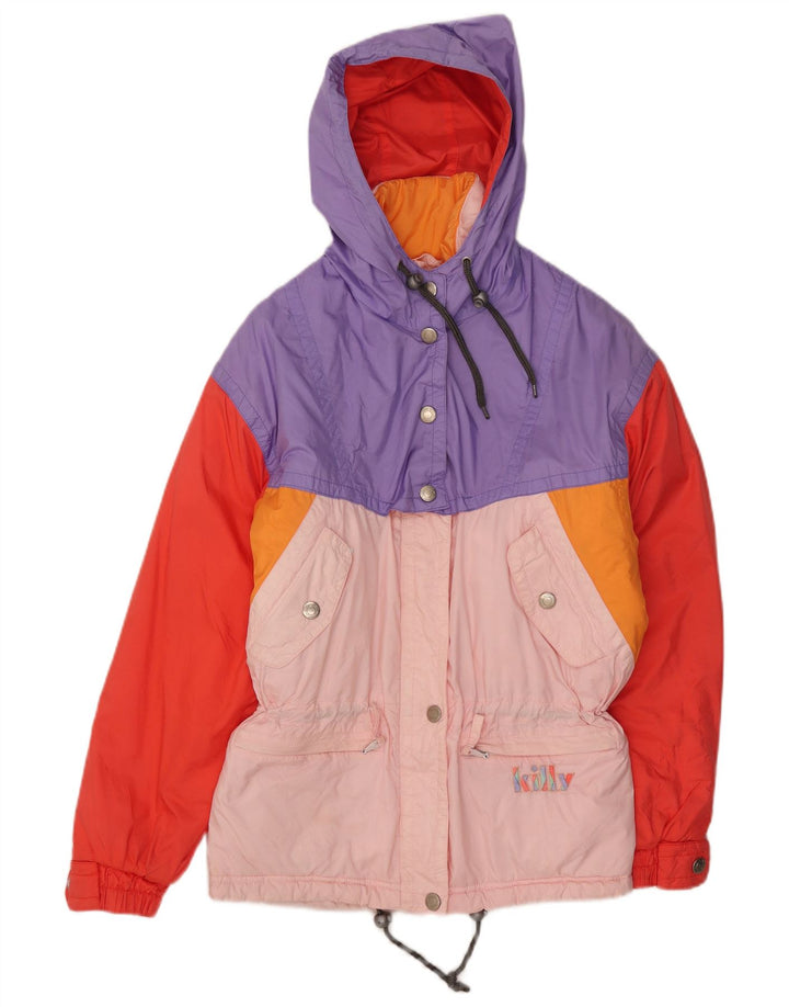 Killy Veste de ski à capuche pour femme UK 10 Small Multicolore Colourblock