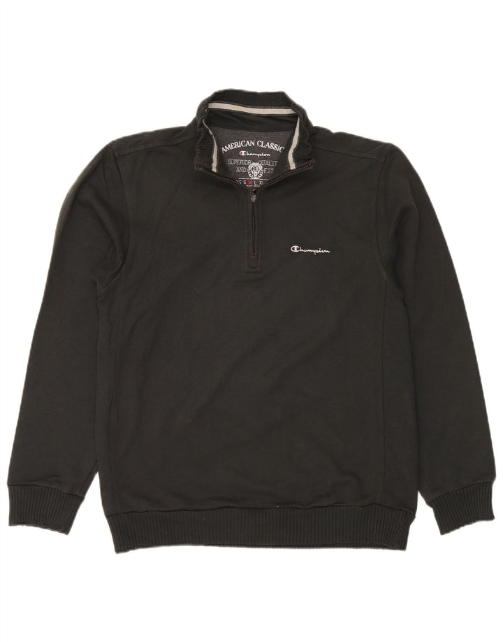 Champion Sweat-shirt Classics à col zippé pour homme en coton noir moyen