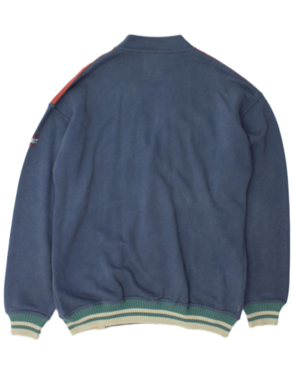 Sport Project Cardigan Homme Pull Large Bleu Géométrique Coton