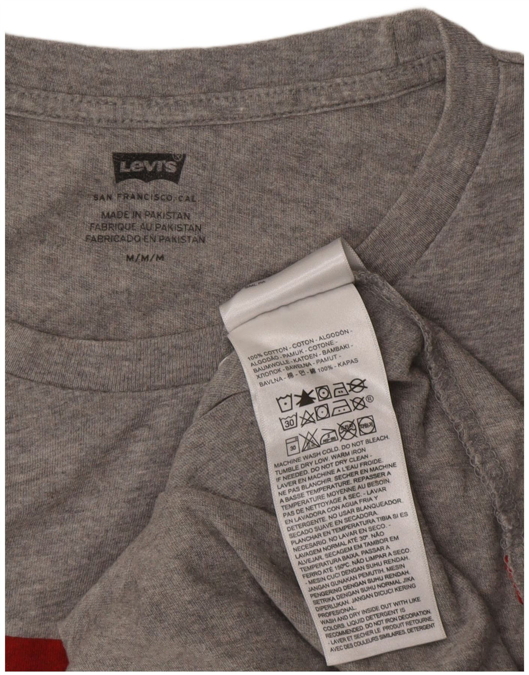 Levi's Tee-Shirt Graphique Homme Gris Moyen Flecked Cotton