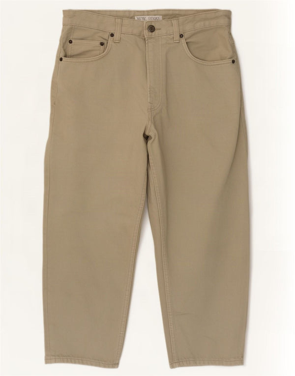 Zara Jean court taille haute pour homme EU 42 Large W32 L24 Kaki