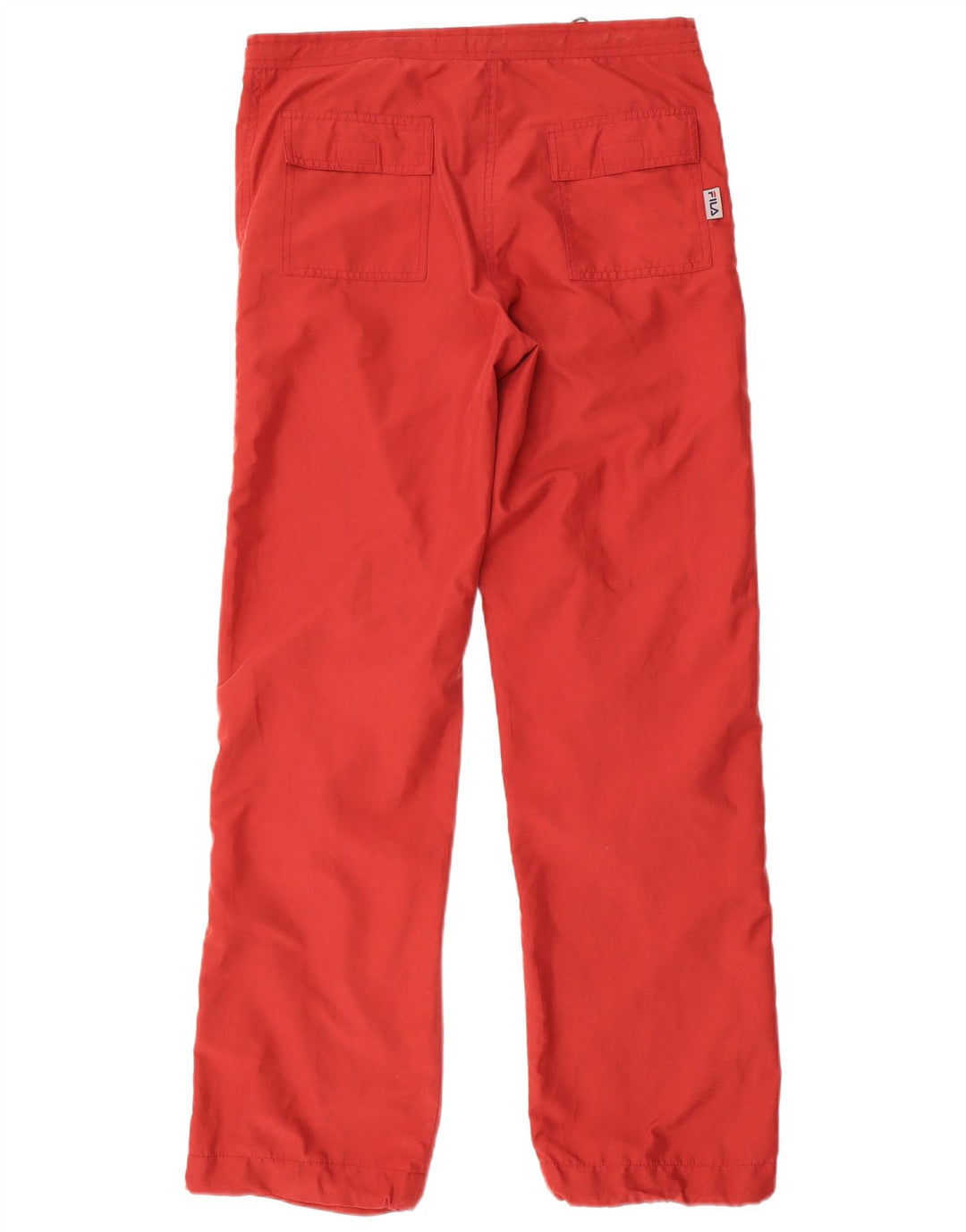 Fila Pantalon droit imperméable femme Medium W30 L31 Rouge Polyester