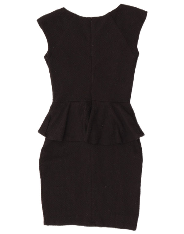 Lipsy Femme Robe Peplum UK 8 Small Noir Polyester