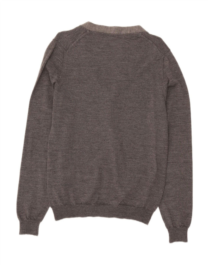 Zara Homme Cardigan Pull Large Gris Laine
