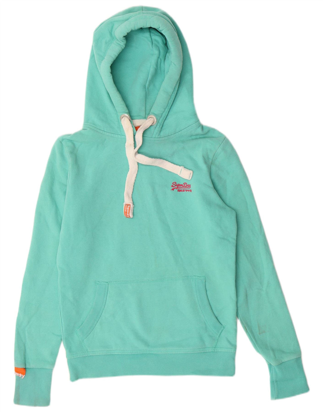 Superdry Pull à capuche pour femme UK 12 en coton turquoise moyen
