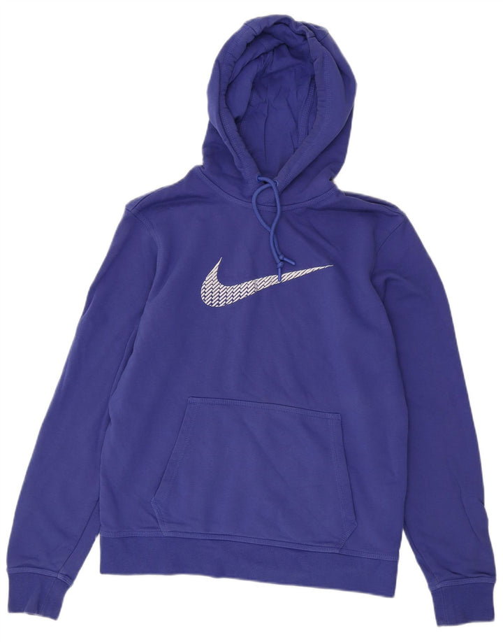 Nike Pull à capuche graphique en coton bleu moyen pour homme