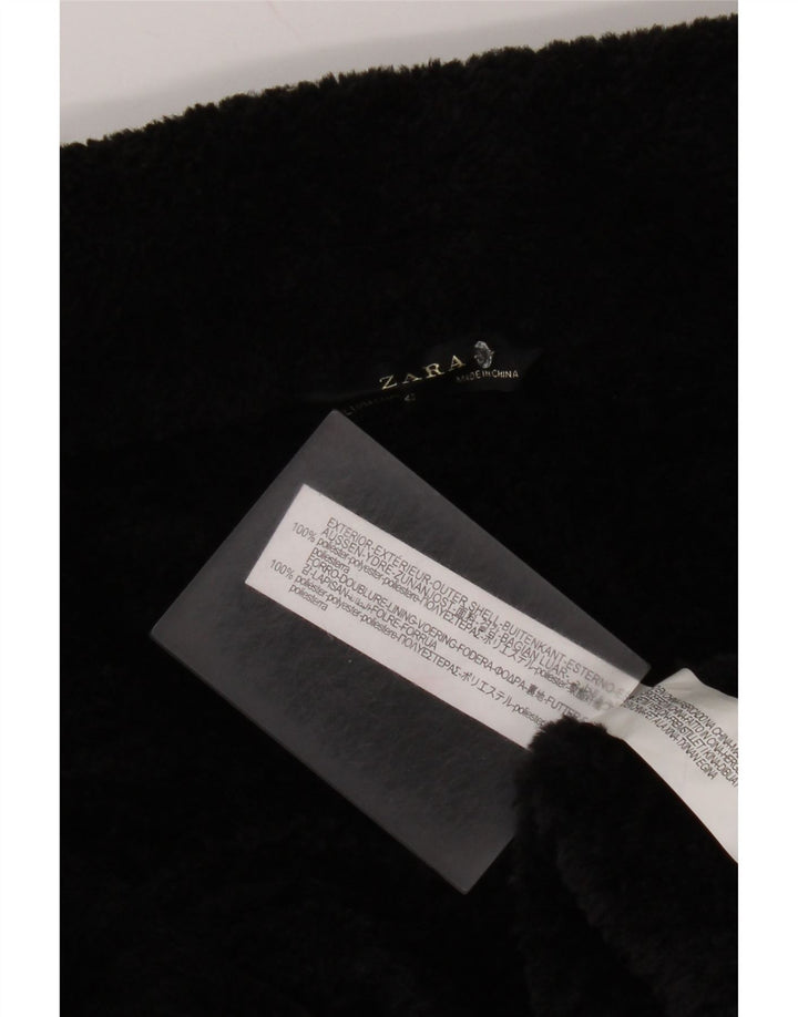 Zara Veste Sherpa Homme UK 40 Large Noir Polyester