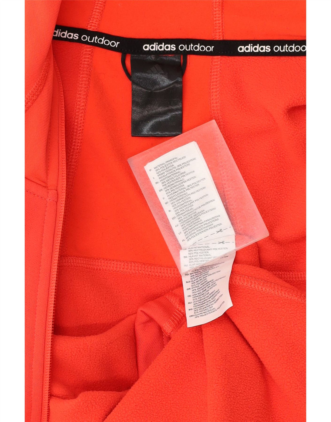 ADIDAS Mens Zip Hoodie Sweater Large Red Polyester Vintage Adidas and Second-Hand Adidas from Messina Hembry 