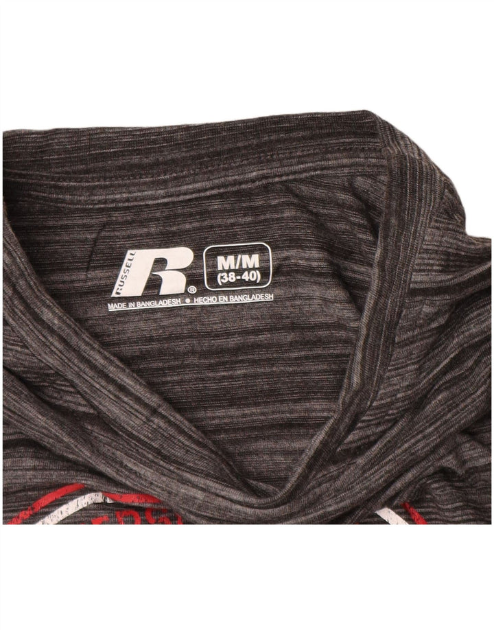 RUSSELL ATHLETIC T-shirt graphique pour homme UK 38/40 Gris moyen rayé