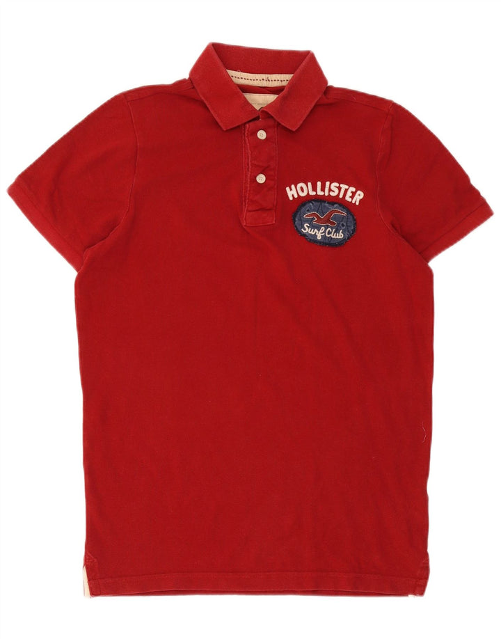 Hollister Polo Graphique Homme Rouge Moyen Coton