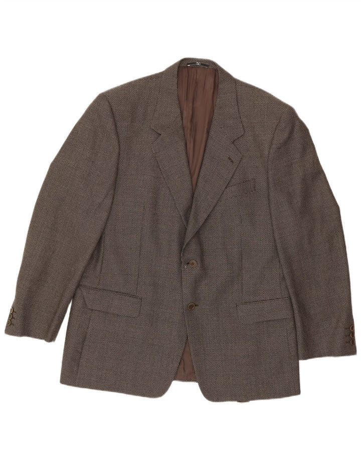 Valentino Veste Blazer 2 Boutons Homme IT 44 2XL Gris Pied-de-Poule