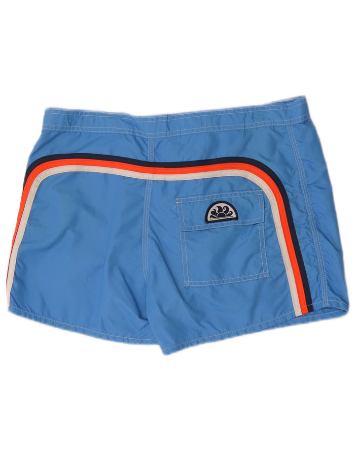 Sundek Short de bain homme en nylon color block bleu moyen