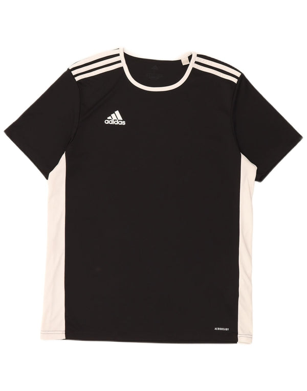 Adidas Hommes Aeroready T-Shirt Haut Large Noir Colorblock Polyester