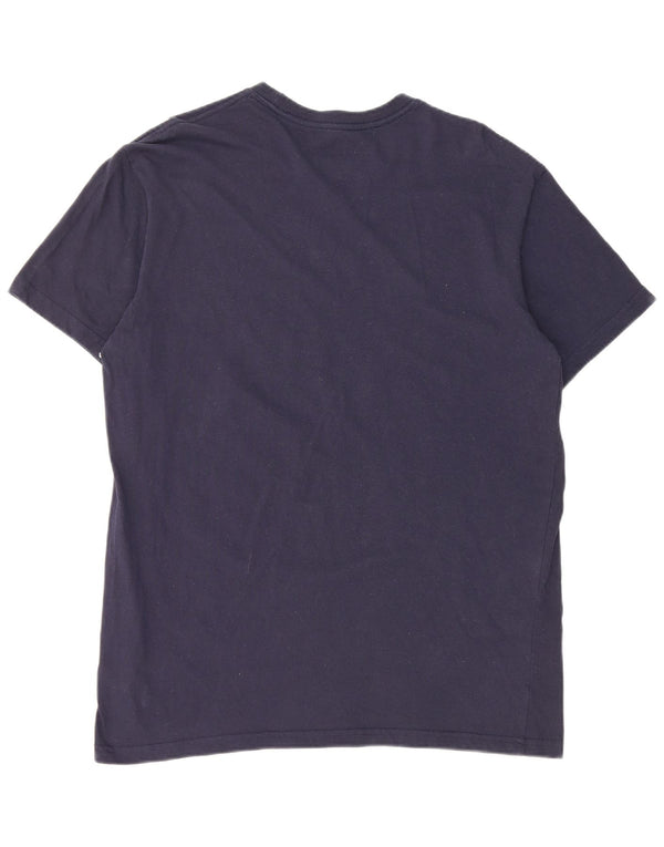 Adidas Mens Graphic T-Shirt Top Large Bleu Marine Coton