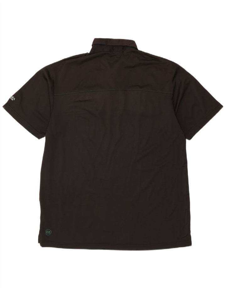 TRAVIS MATHEW Polo graphique pour homme XL en polyester color block noir