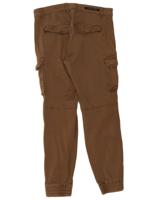Gas Pantalon cargo de jogging pour homme Large W34 L29 Beige