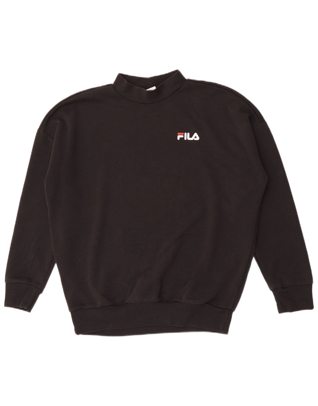 Fila Sweat-shirt coupe ample pour homme, petit, noir, polyester
