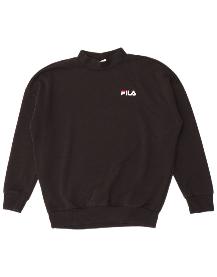 Fila Sweat-shirt coupe ample pour homme, petit, noir, polyester