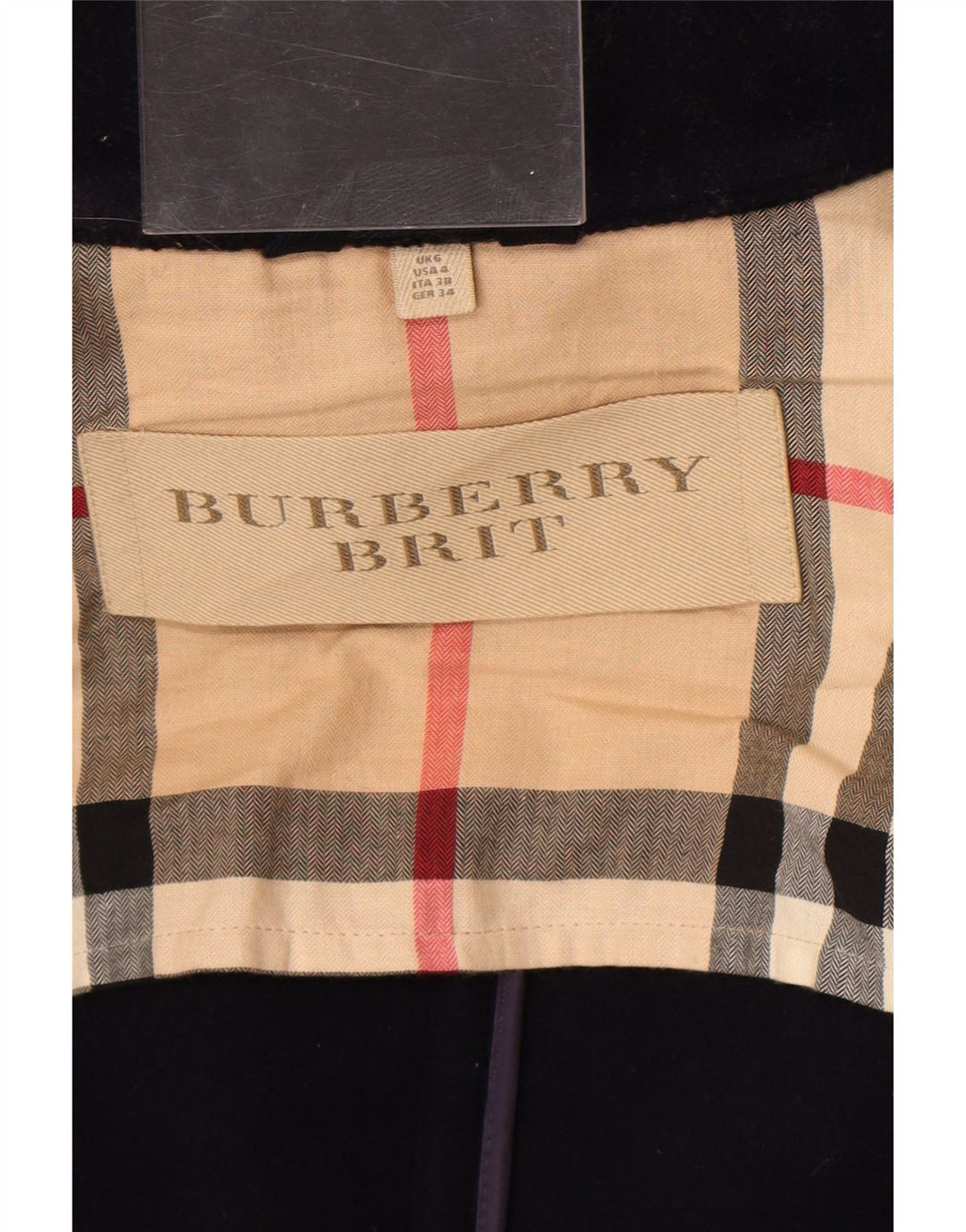 Burberry Duffle-coat à capuche surdimensionné pour femme UK 6 XS Bleu marine en laine classique