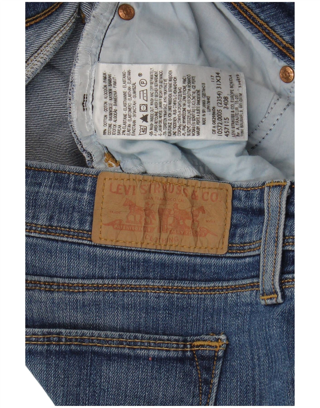 Levi's Jean 572 Bootcut Femme Bleu W31 L34 Coton