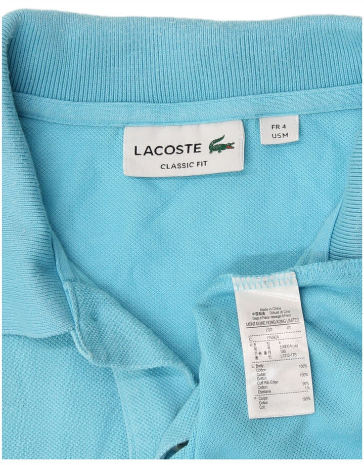 Lacoste Polo coupe classique pour homme taille 4 bleu moyen en coton