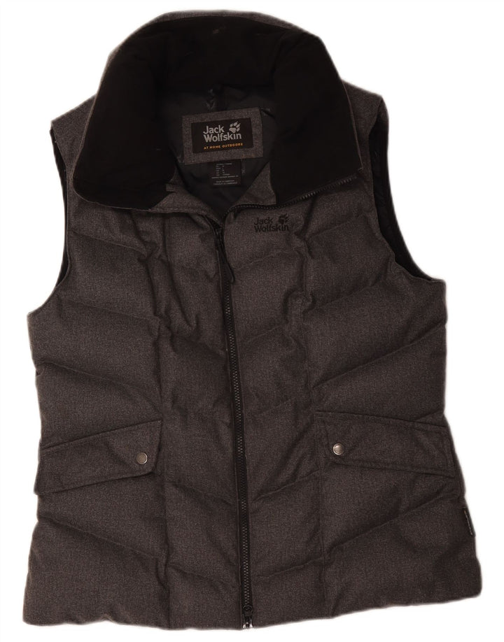 Jack Wolfskin Gilet rembourré pour femme UK 12 Gris moyen Polyester