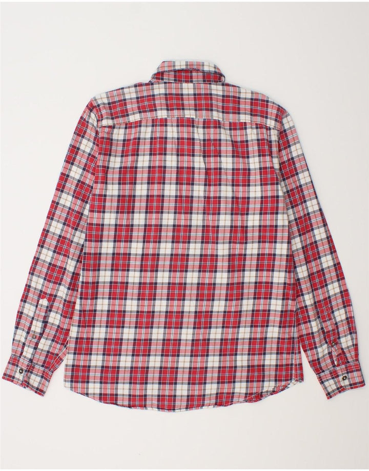 Benetton Chemise En Flanelle Homme Rouge Moyen À Carreaux