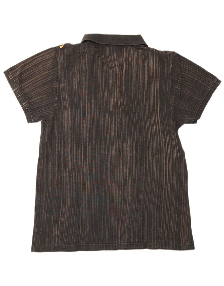 Puma Polo Homme Rayé Marron Moyen
