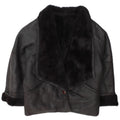 Veste Shearling Femme Vintage IT 46 Grand Shearling Noir