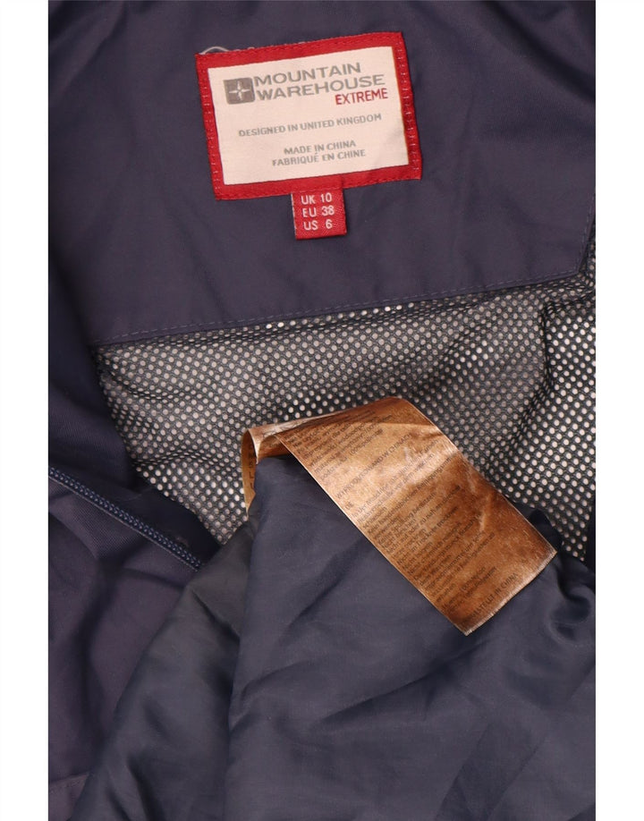 MOUNTAIN WAREHOUSE Veste de Pluie Femme UK 10 Small Bleu Marine Colourblock