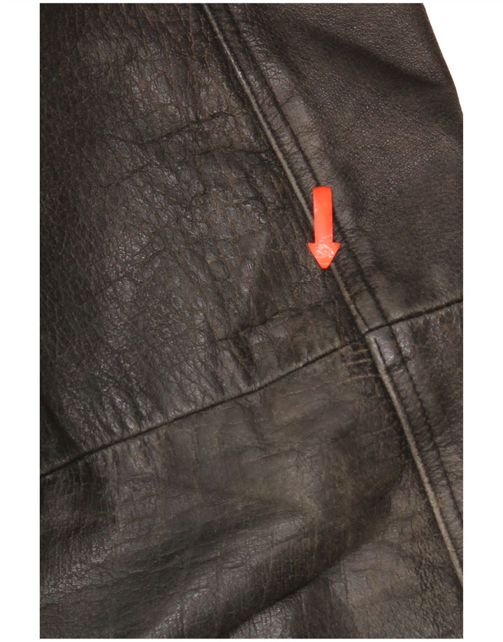 Tauri Veste en cuir pour homme UK 42 XL Cuir noir