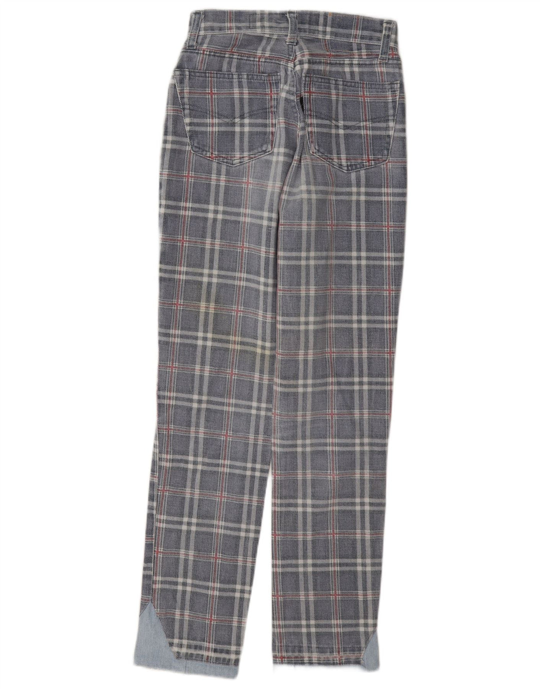 Extreme Jeans Fuselé Femme W26 L29 Bleu Carreaux Coton