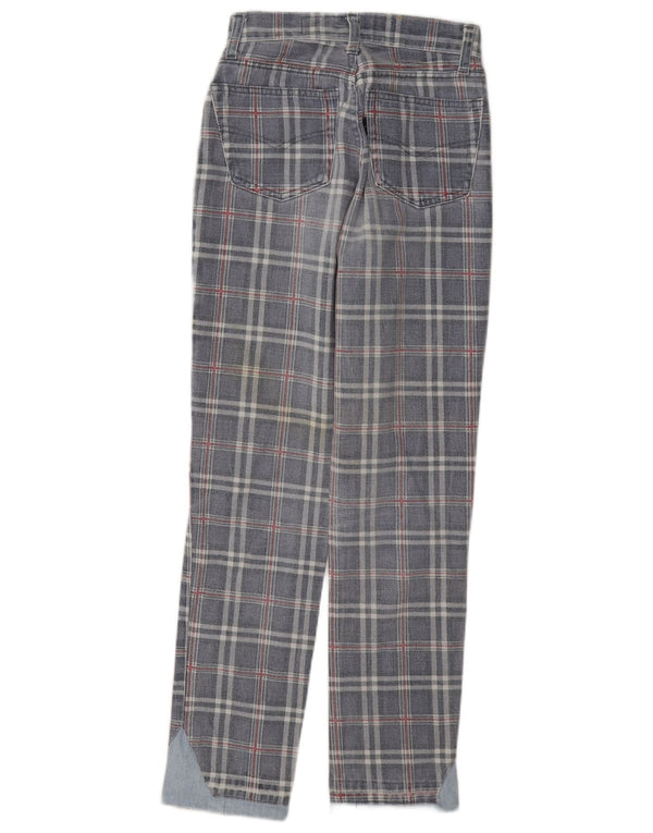 Extreme Jeans Fuselé Femme W26 L29 Bleu Carreaux Coton