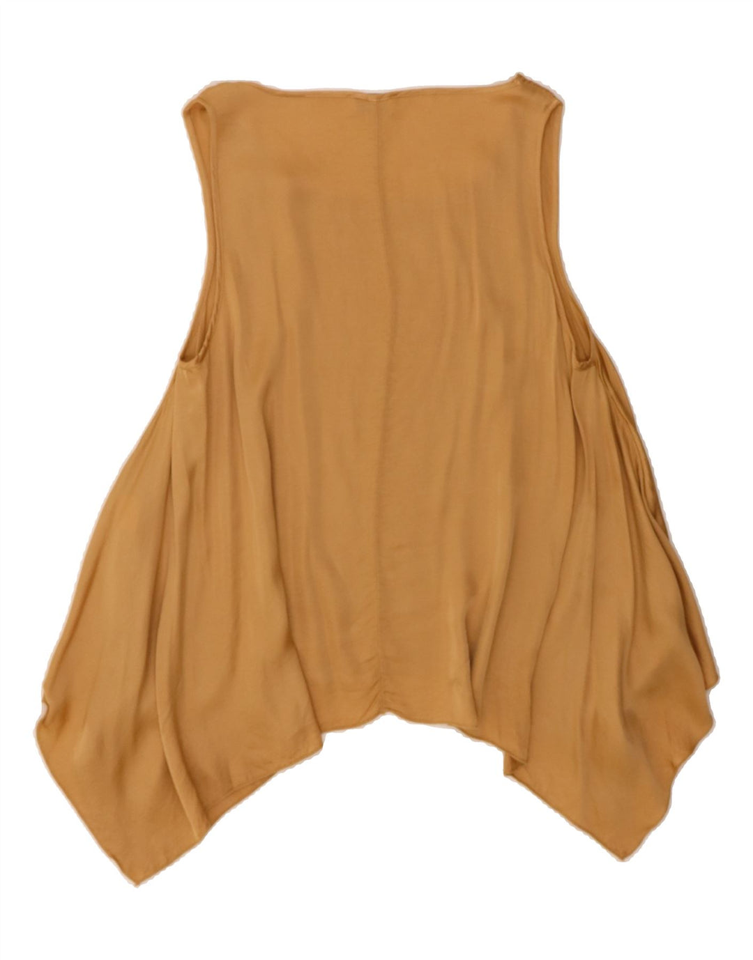 MUA Womens Asymmetric Sleeveless Blouse Top UK 12 Medium Beige Viscose Vintage Mua and Second-Hand Mua from Messina Hembry 