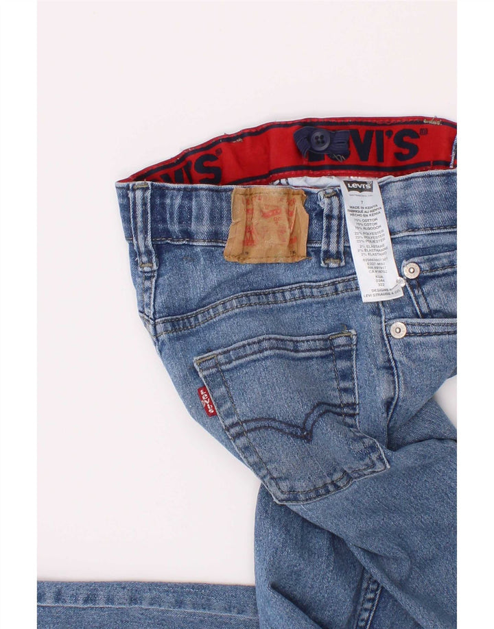 Levi's Jean droit effet vieilli pour garçon 6-7 ans W22 L21 Bleu Coton