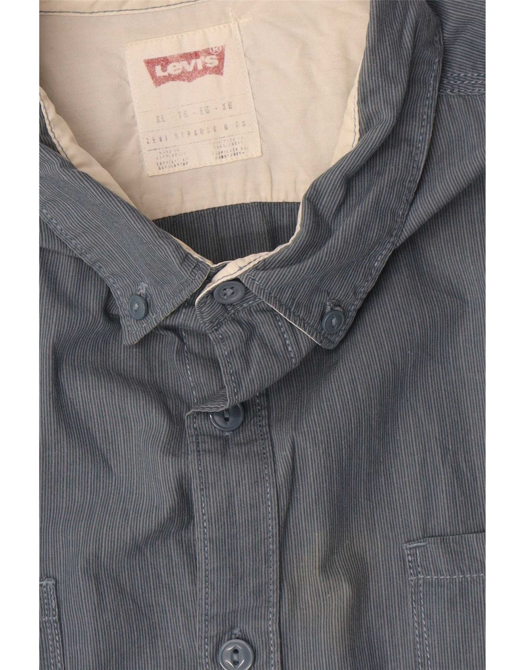 Levi's Chemise XL Homme Gris Rayé Coton