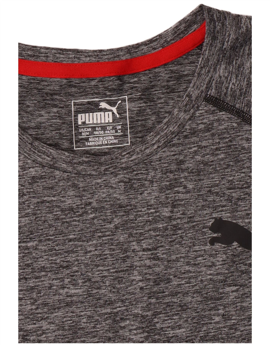 PUMA T-Shirt Homme Gris Moyen Chiné