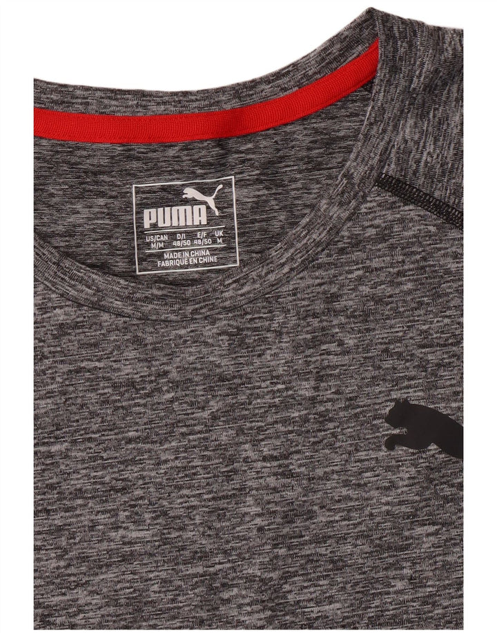 PUMA T-Shirt Homme Gris Moyen Chiné