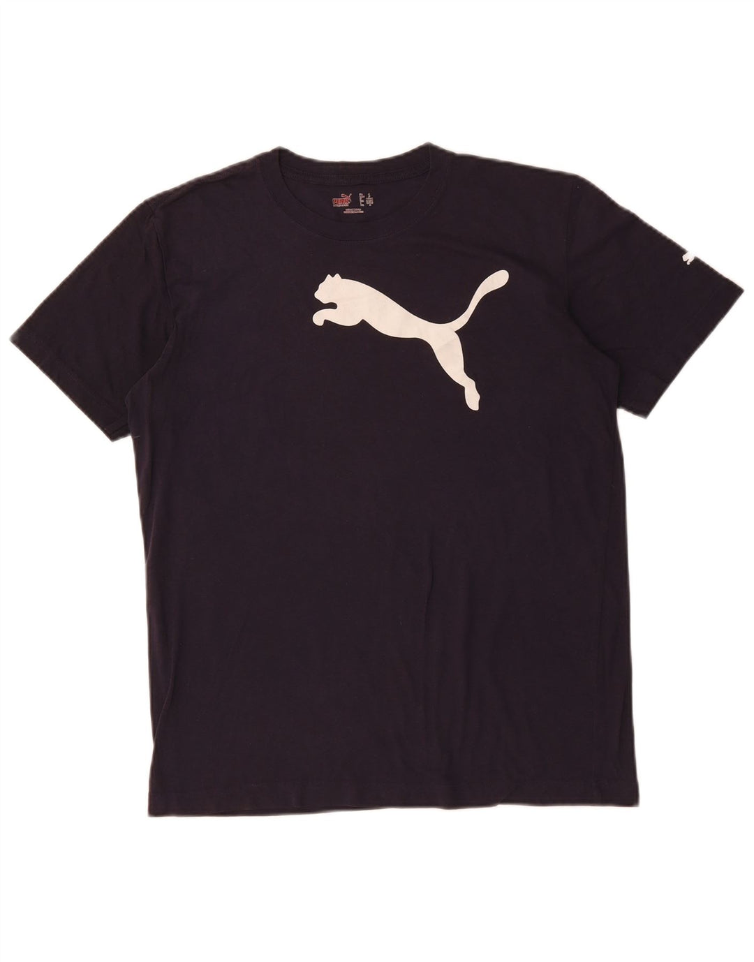 PUMA T-Shirt Graphique Homme Petit Bleu Marine Coton