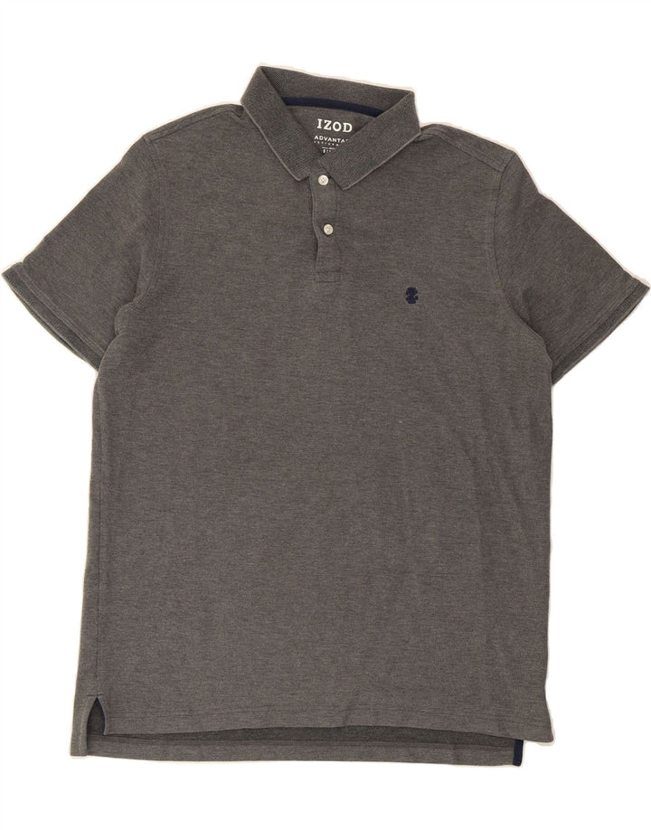 IZOD Mens Stretch Polo Shirt Large Grey Cotton Vintage Izod and Second-Hand Izod from Messina Hembry 