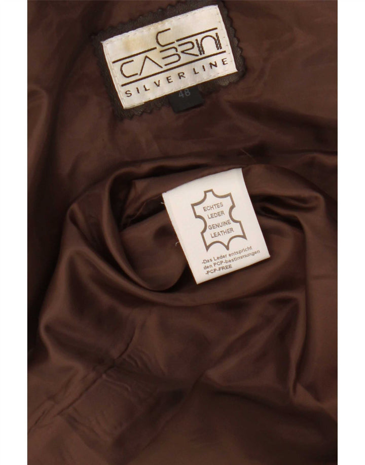Cabrini Veste en cuir pour homme EU 48 Cuir kaki moyen