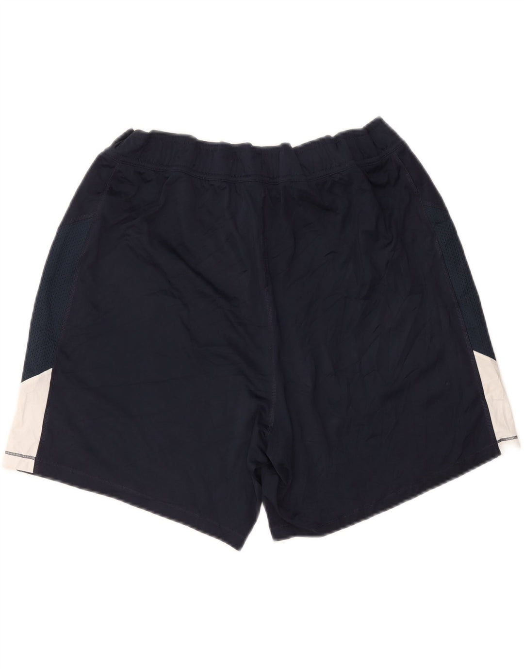 REEBOK Short de sport pour femme UK 16 Large Bleu Marine Colorblock Polyester