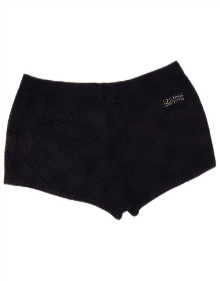 Superdry Pantalon Chaud Femme Petit W27 Bleu Marine Floral