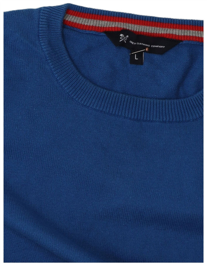 CREW CLOTHING Pull à col rond pour homme, grand bleu