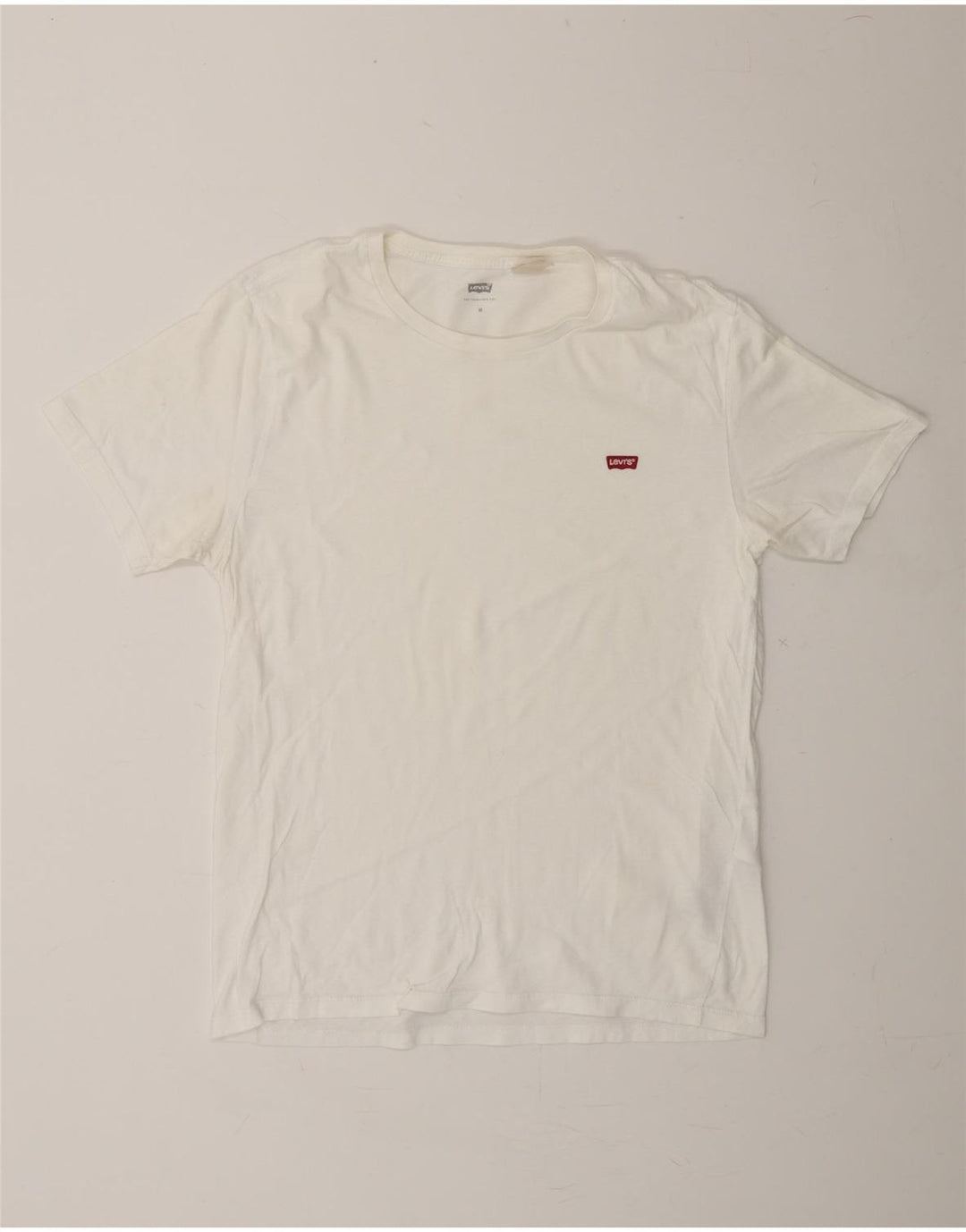 LEVI'S Womens T-Shirt Top UK 14 Medium White Cotton Vintage Levi's and Second-Hand Levi's from Messina Hembry 