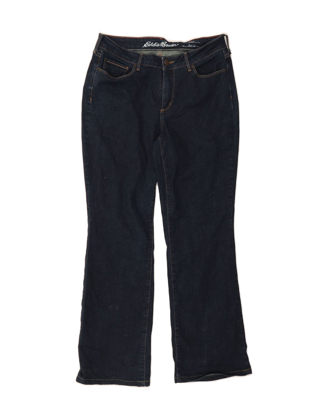 EDDIE BAUER Womens Curvy Bootcut Jeans US 10 Large W32 L29 Blue Cotton Vintage Eddie Bauer and Second-Hand Eddie Bauer from Messina Hembry 