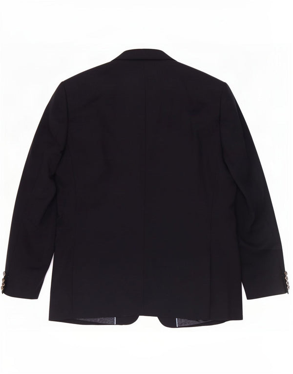 Marks & Spencer Veste blazer à 2 boutons pour homme UK 46 XL Bleu marine Laine vierge
