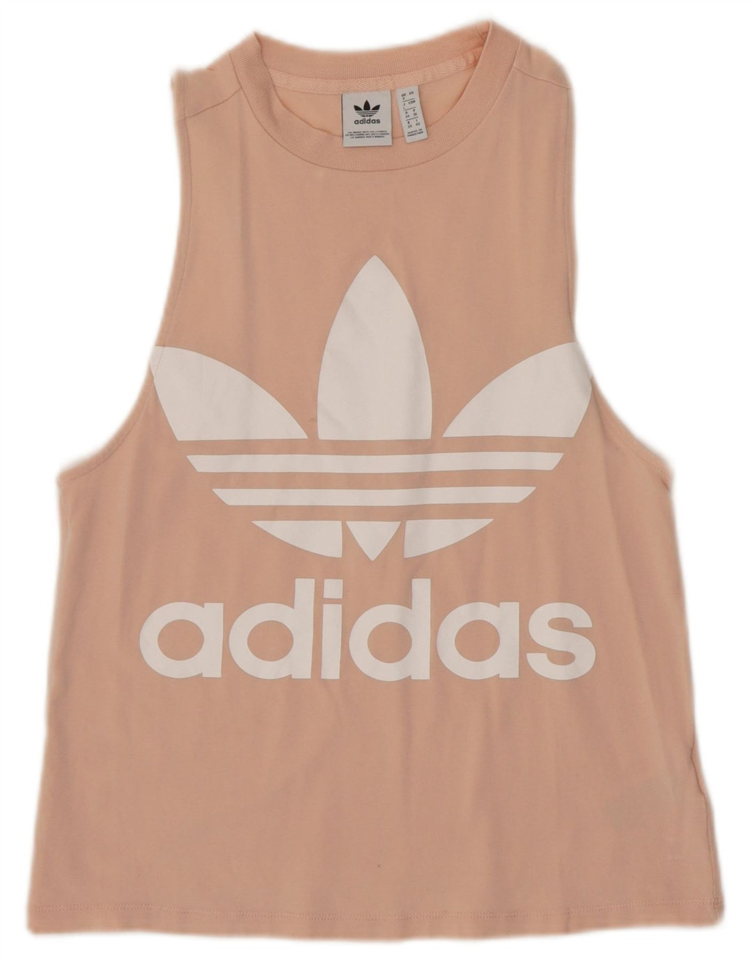 ADIDAS Débardeur graphique pour femme UK 8 Petit coton rose